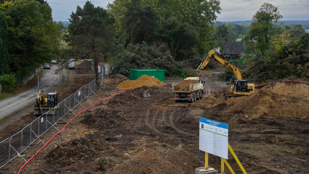 Les travaux sont en cours pour la construction du premier bâtiment du nouvel ensemble du Carré d'Orgemont 2 initié par AVL Benoist